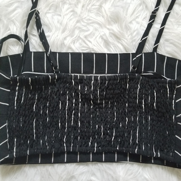 New Minkpink Striped Crop Top L Large - Picture 4 of 6